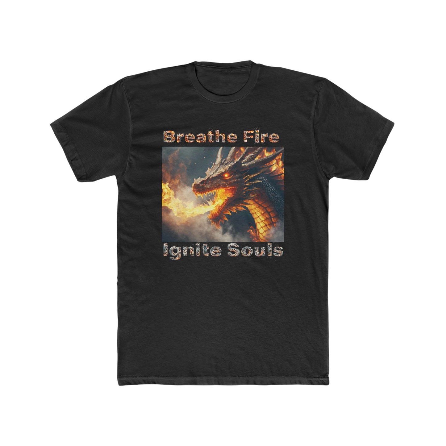Men's Cotton Crew Tee: Breathe Fire