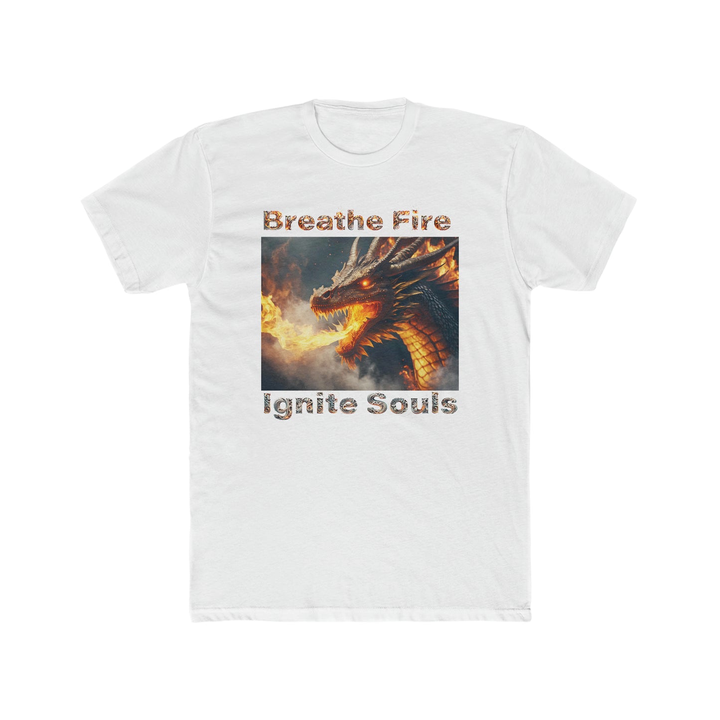 Men's Cotton Crew Tee: Breathe Fire