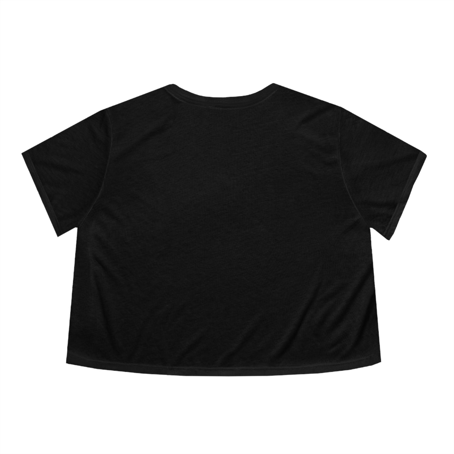 Women's Flowy Cropped Tee: Flower in Ice Cube