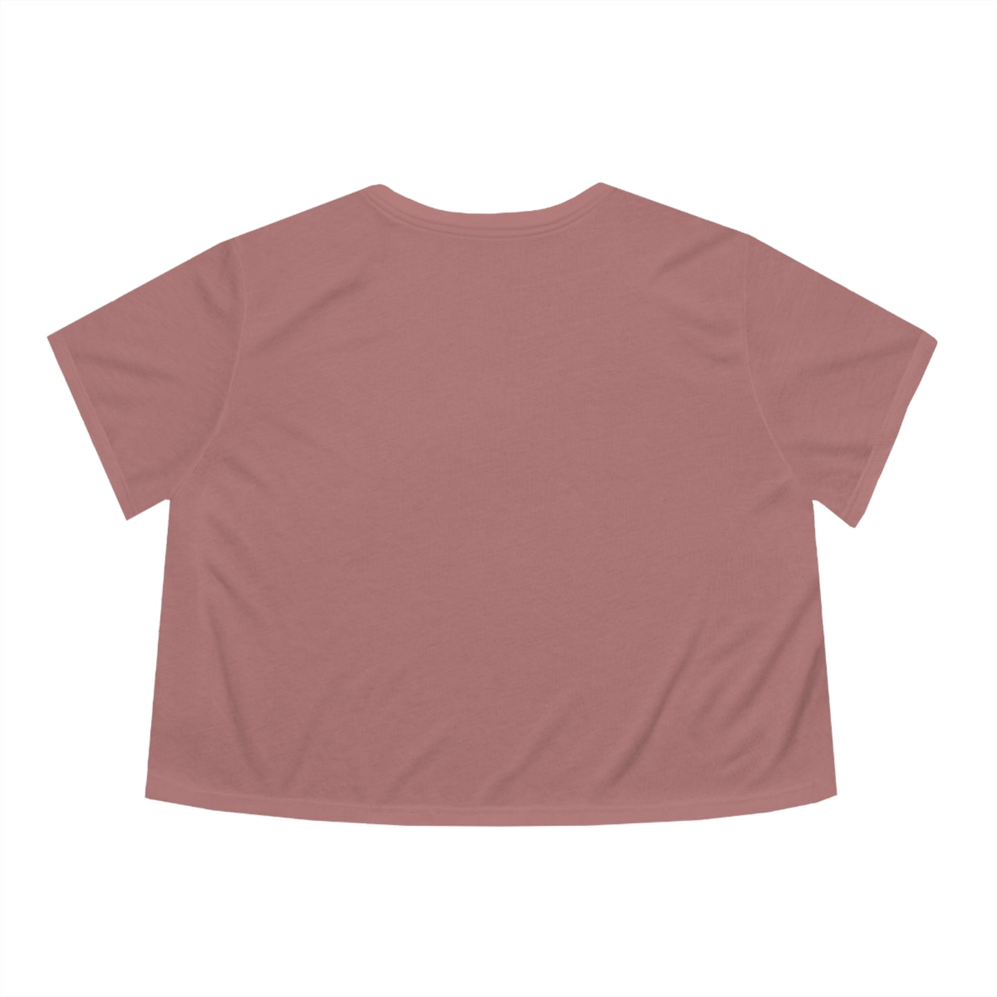 Women's Flowy Cropped Tee: Flower in Ice Cube