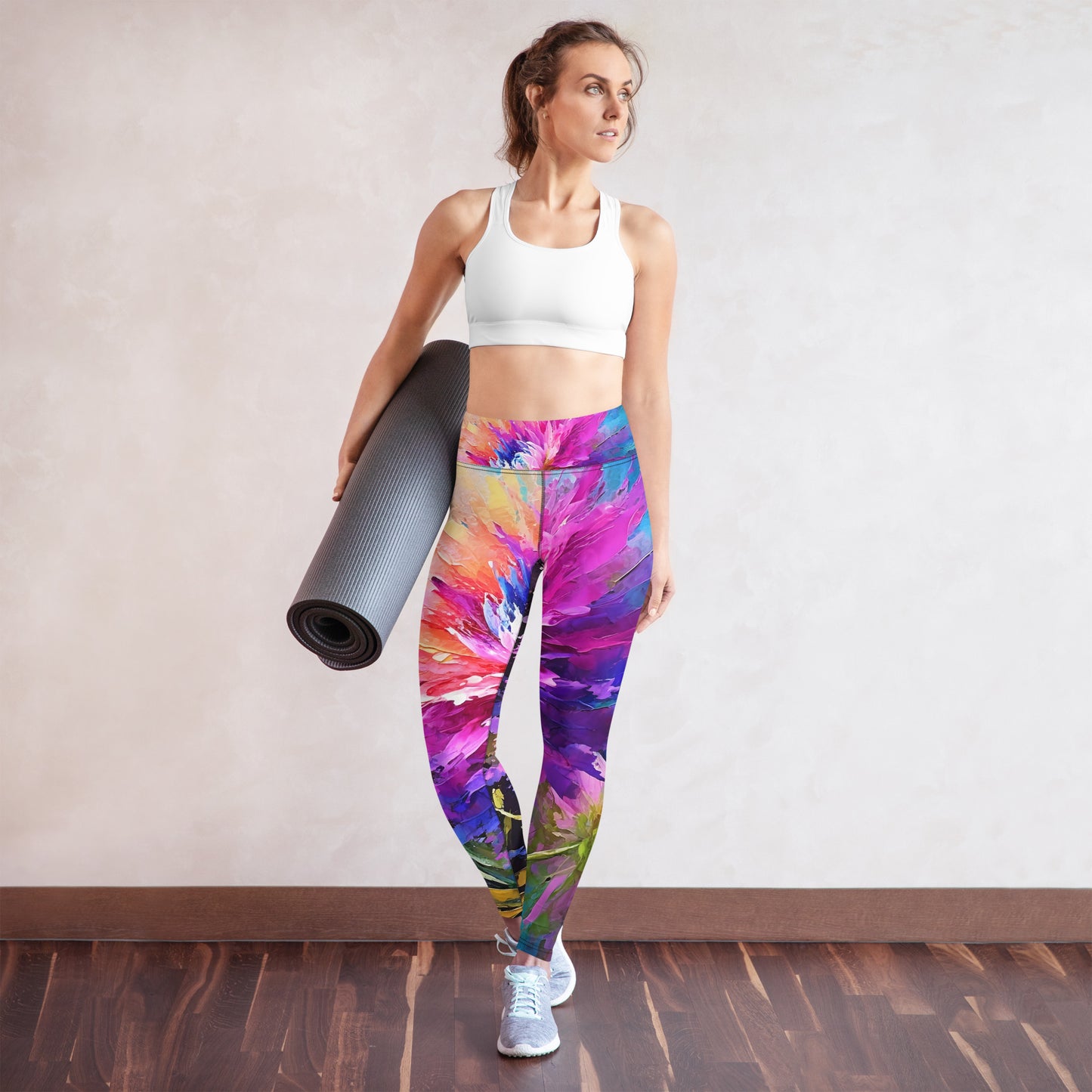 Yoga Leggings: Unique flower design