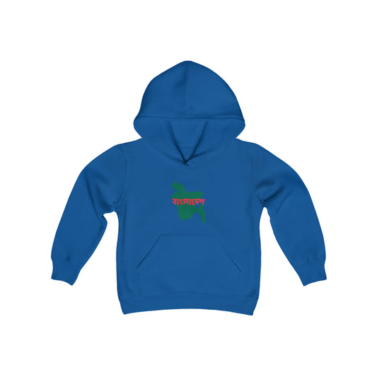 Youth Heavy Blend Hooded Sweatshirt: Bangladesh Map