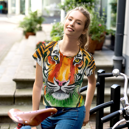 Women Crop Tee: Royal Bengal Tiger