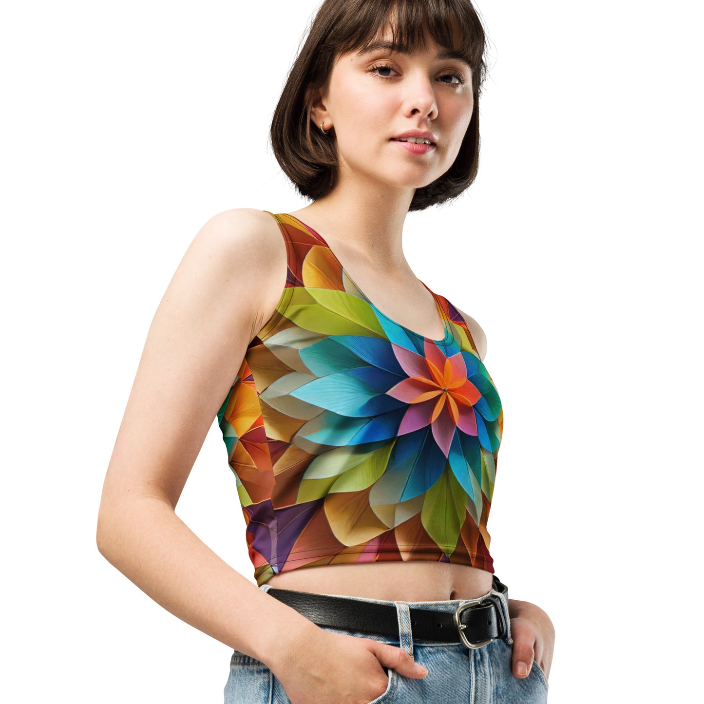 Beautiful Mandala unique Crop Top