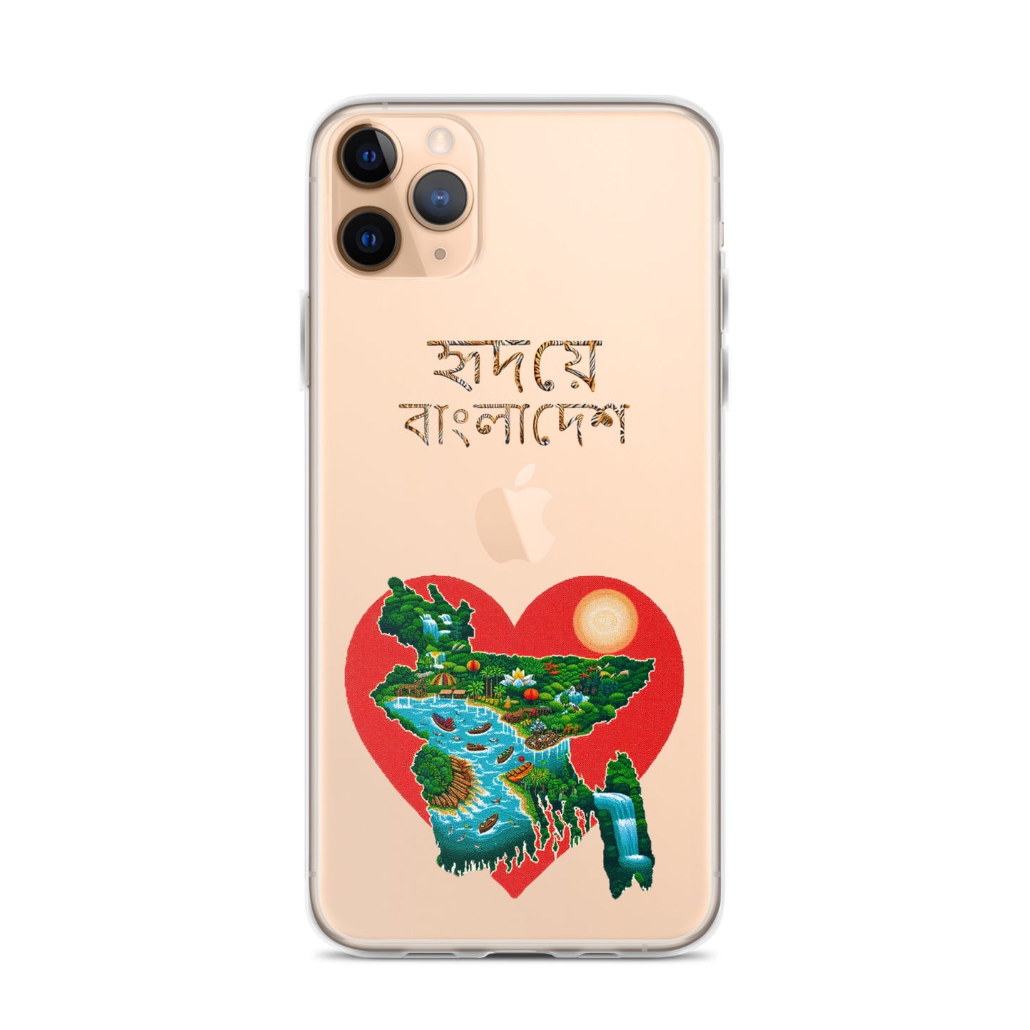 Clear Case for iPhone®: হৃদয়ে-বাংলাদেশ