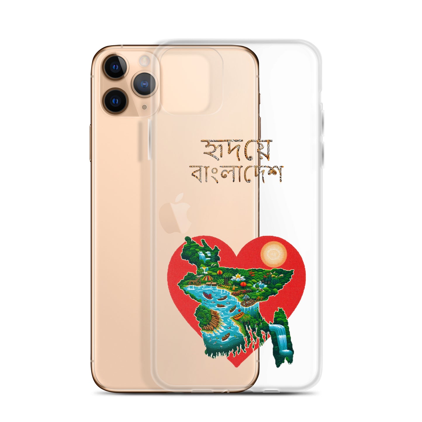 Clear Case for iPhone®: হৃদয়ে-বাংলাদেশ