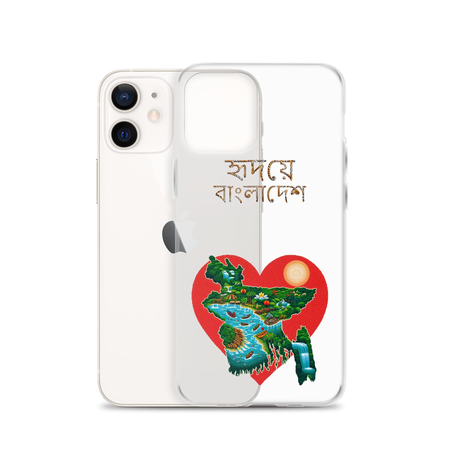 Clear Case for iPhone®: হৃদয়ে-বাংলাদেশ