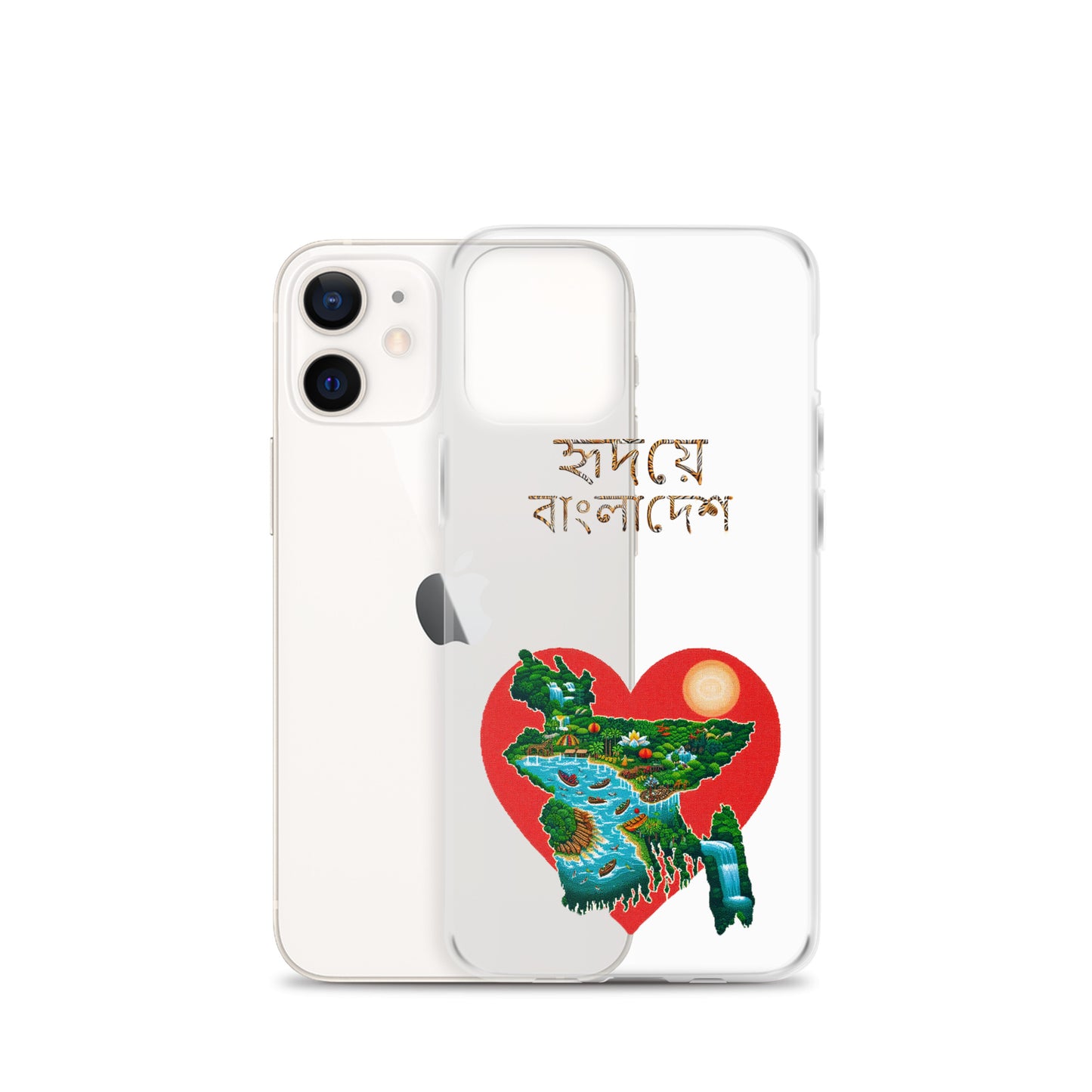 Clear Case for iPhone®: হৃদয়ে-বাংলাদেশ