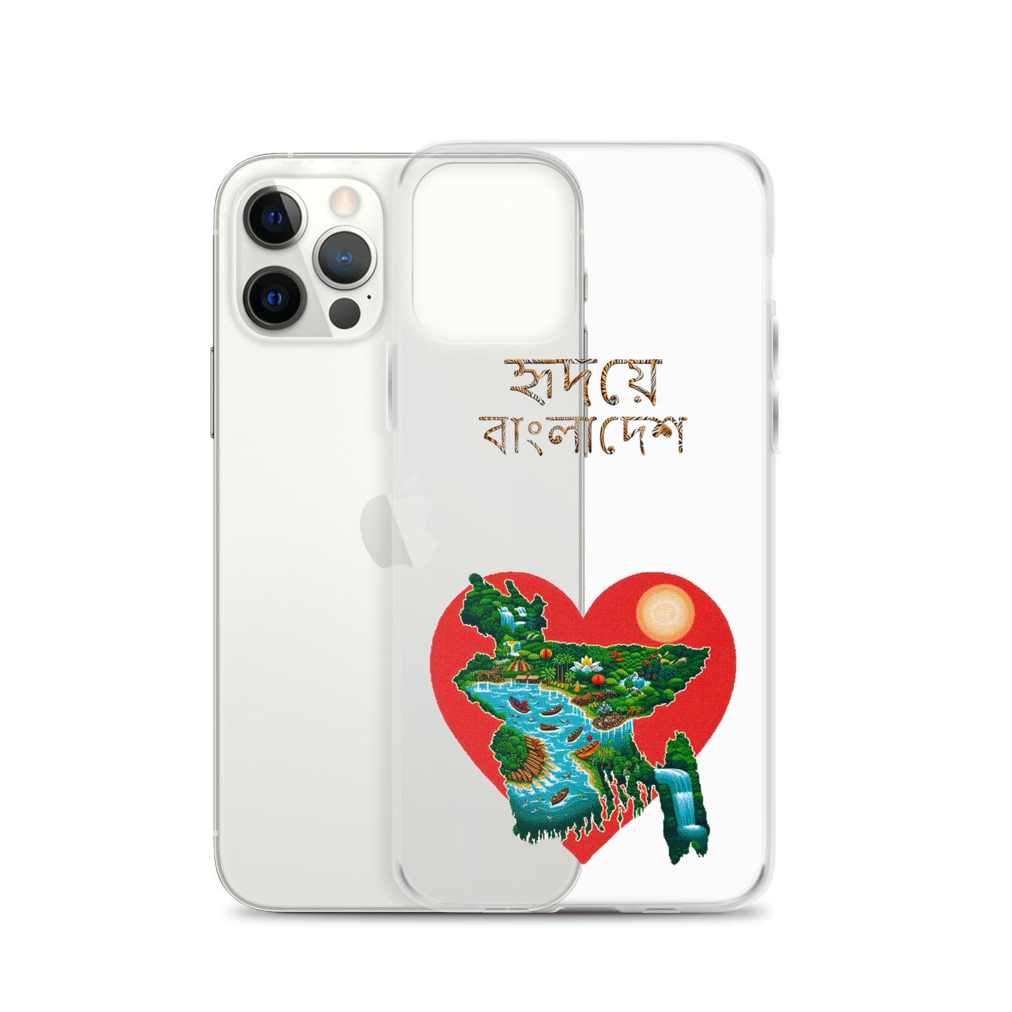 Clear Case for iPhone®: হৃদয়ে-বাংলাদেশ