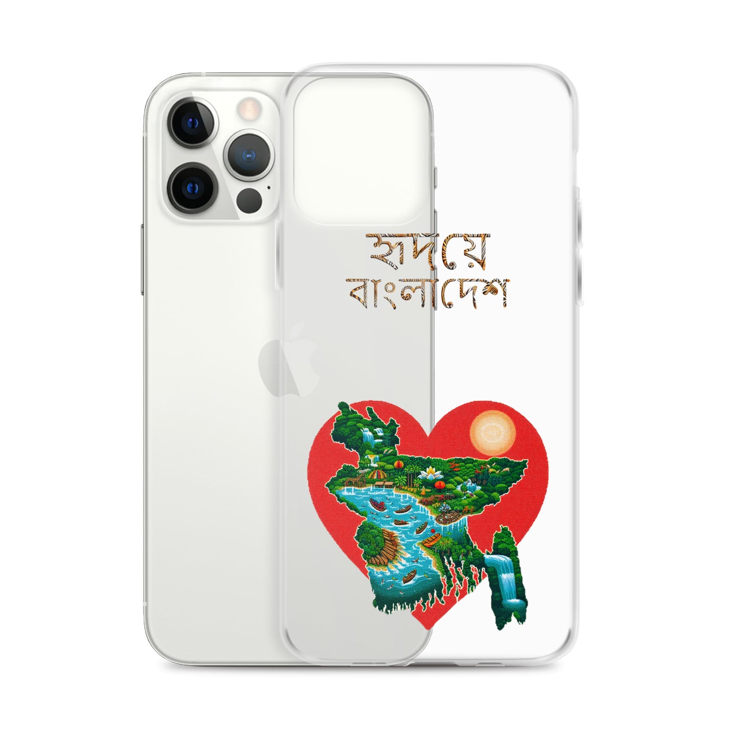 Clear Case for iPhone®: হৃদয়ে-বাংলাদেশ