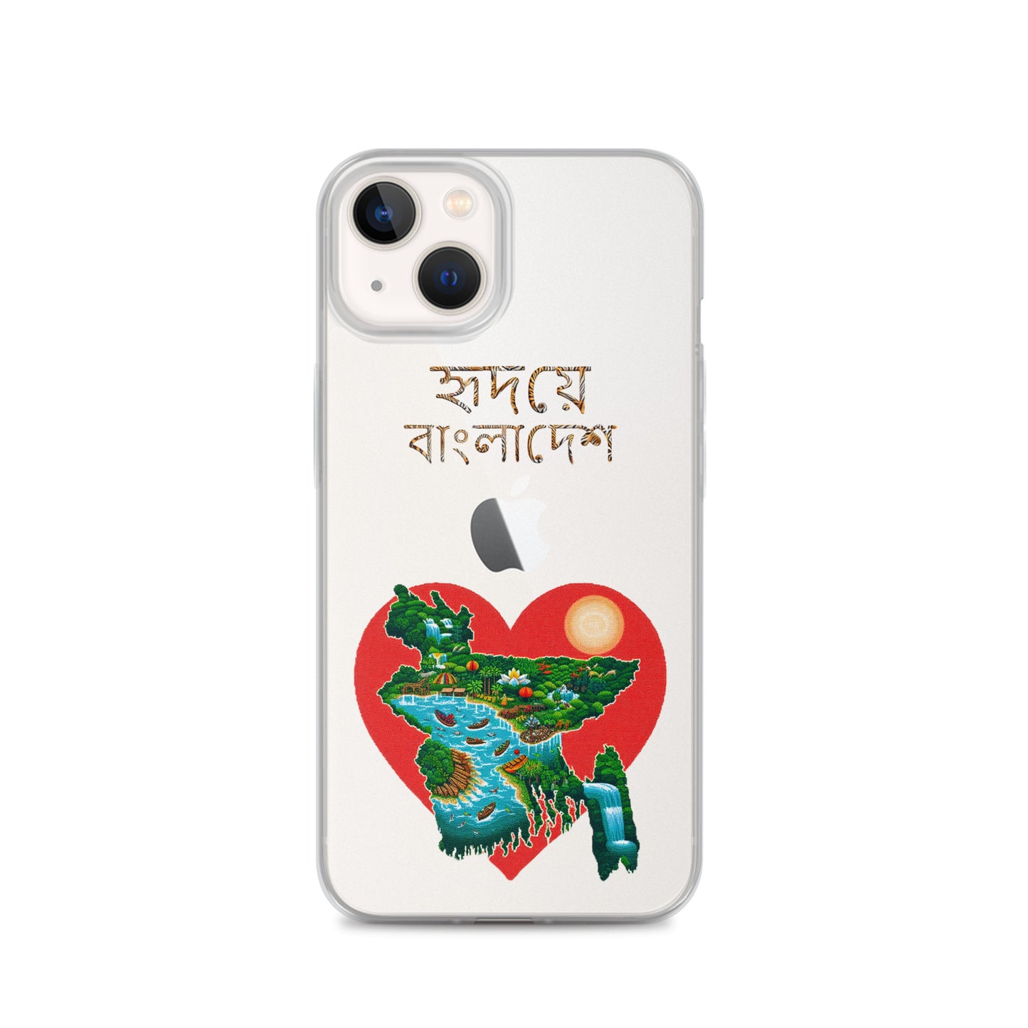 Clear Case for iPhone®: হৃদয়ে-বাংলাদেশ