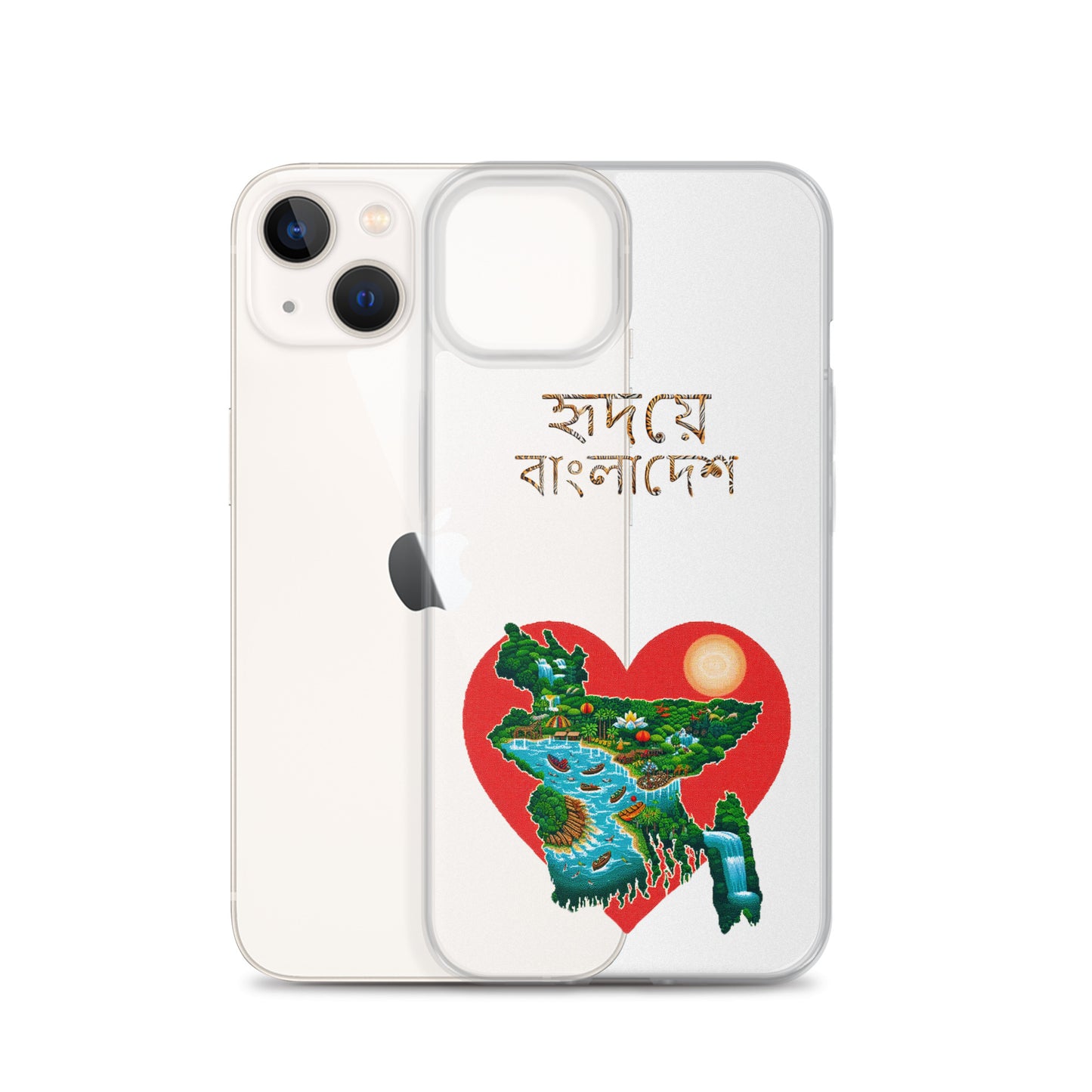 Clear Case for iPhone®: হৃদয়ে-বাংলাদেশ