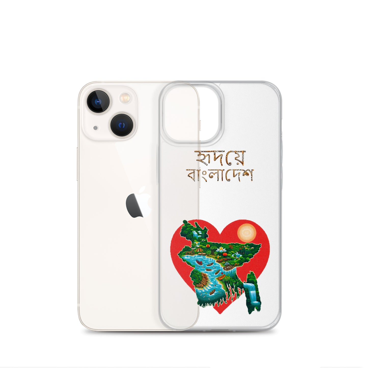 Clear Case for iPhone®: হৃদয়ে-বাংলাদেশ