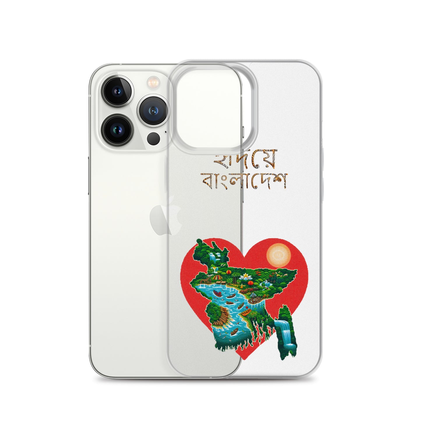 Clear Case for iPhone®: হৃদয়ে-বাংলাদেশ