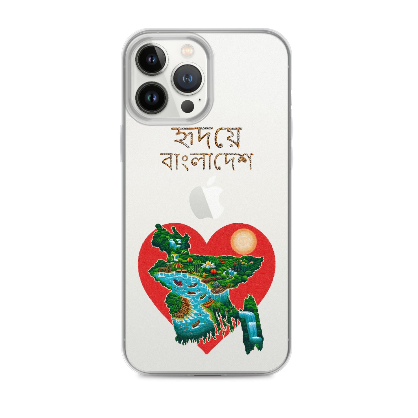 Clear Case for iPhone®: হৃদয়ে-বাংলাদেশ