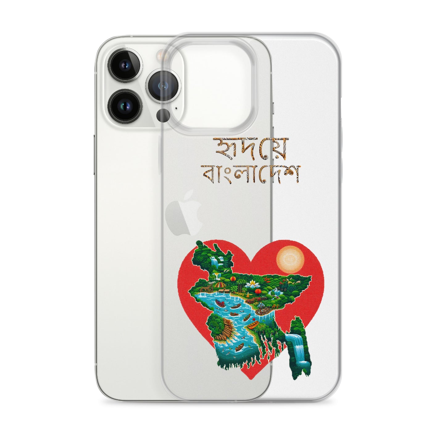 Clear Case for iPhone®: হৃদয়ে-বাংলাদেশ