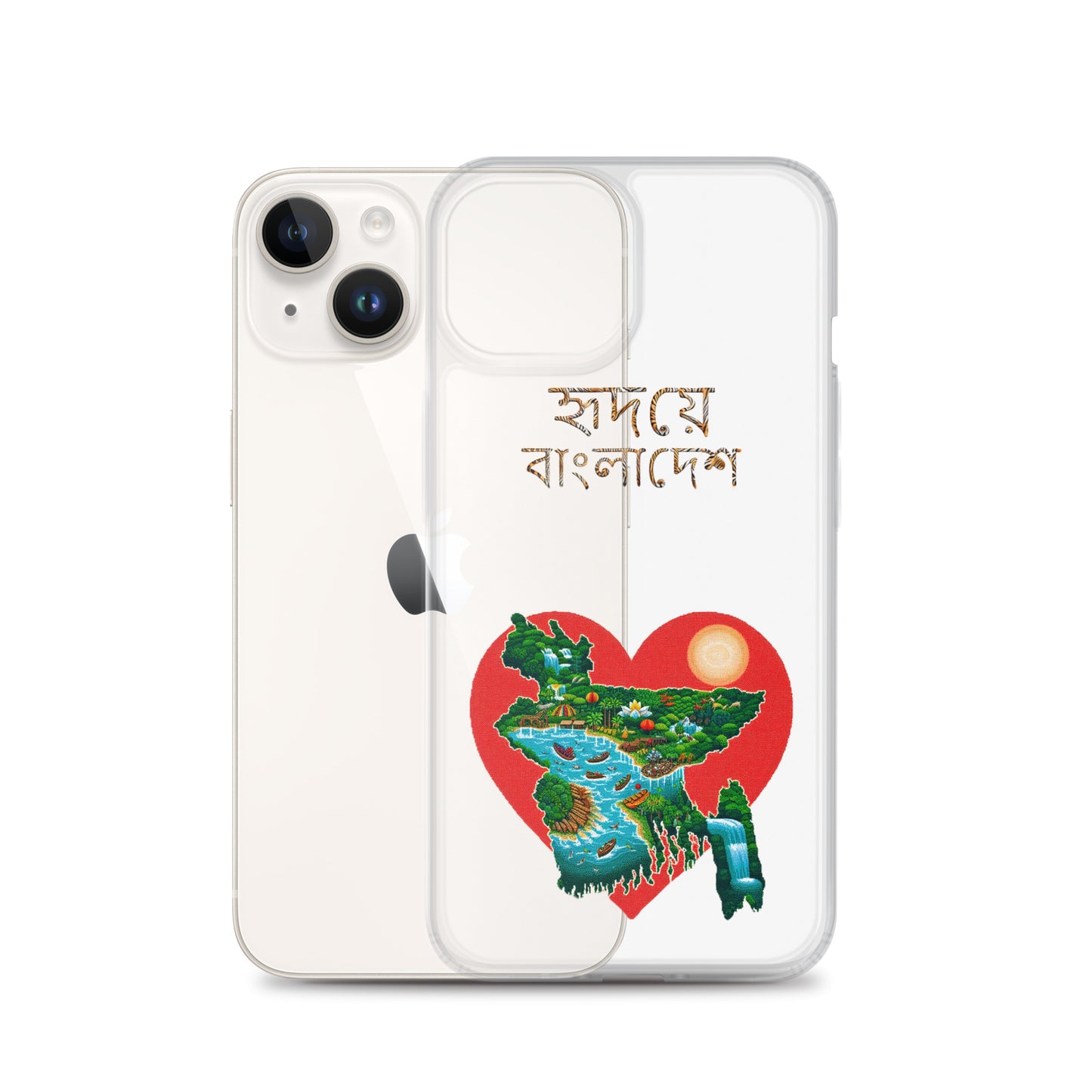 Clear Case for iPhone®: হৃদয়ে-বাংলাদেশ