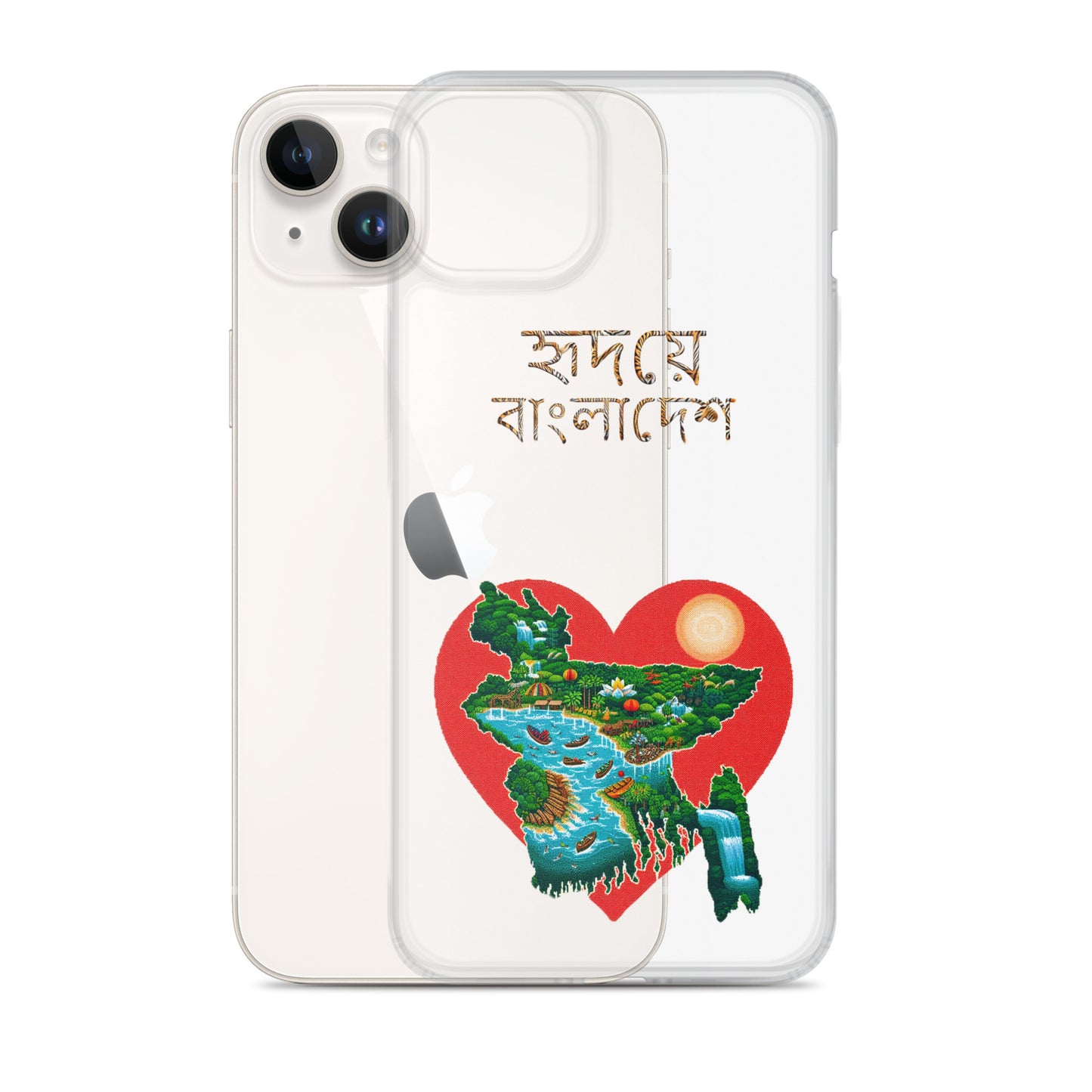 Clear Case for iPhone®: হৃদয়ে-বাংলাদেশ