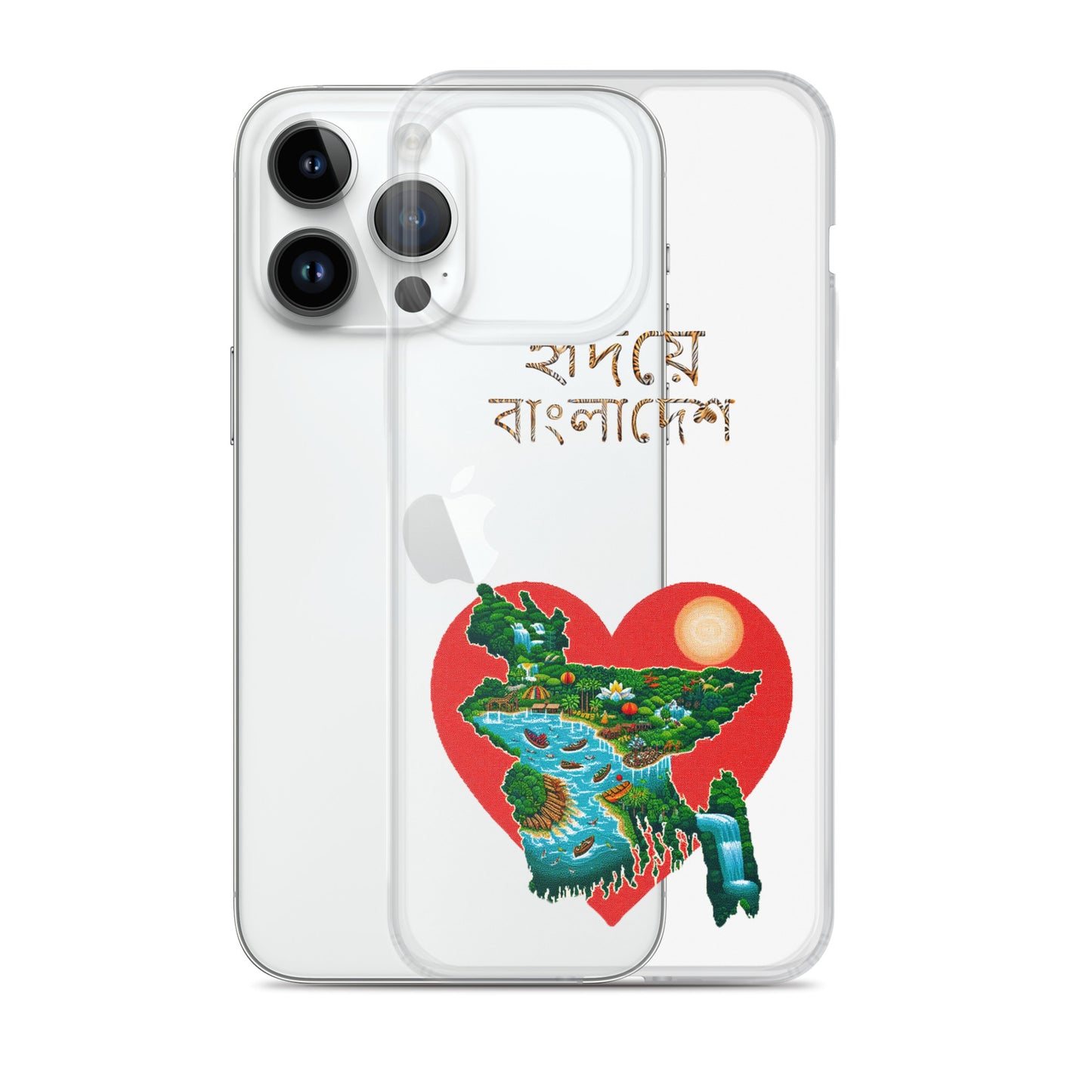 Clear Case for iPhone®: হৃদয়ে-বাংলাদেশ