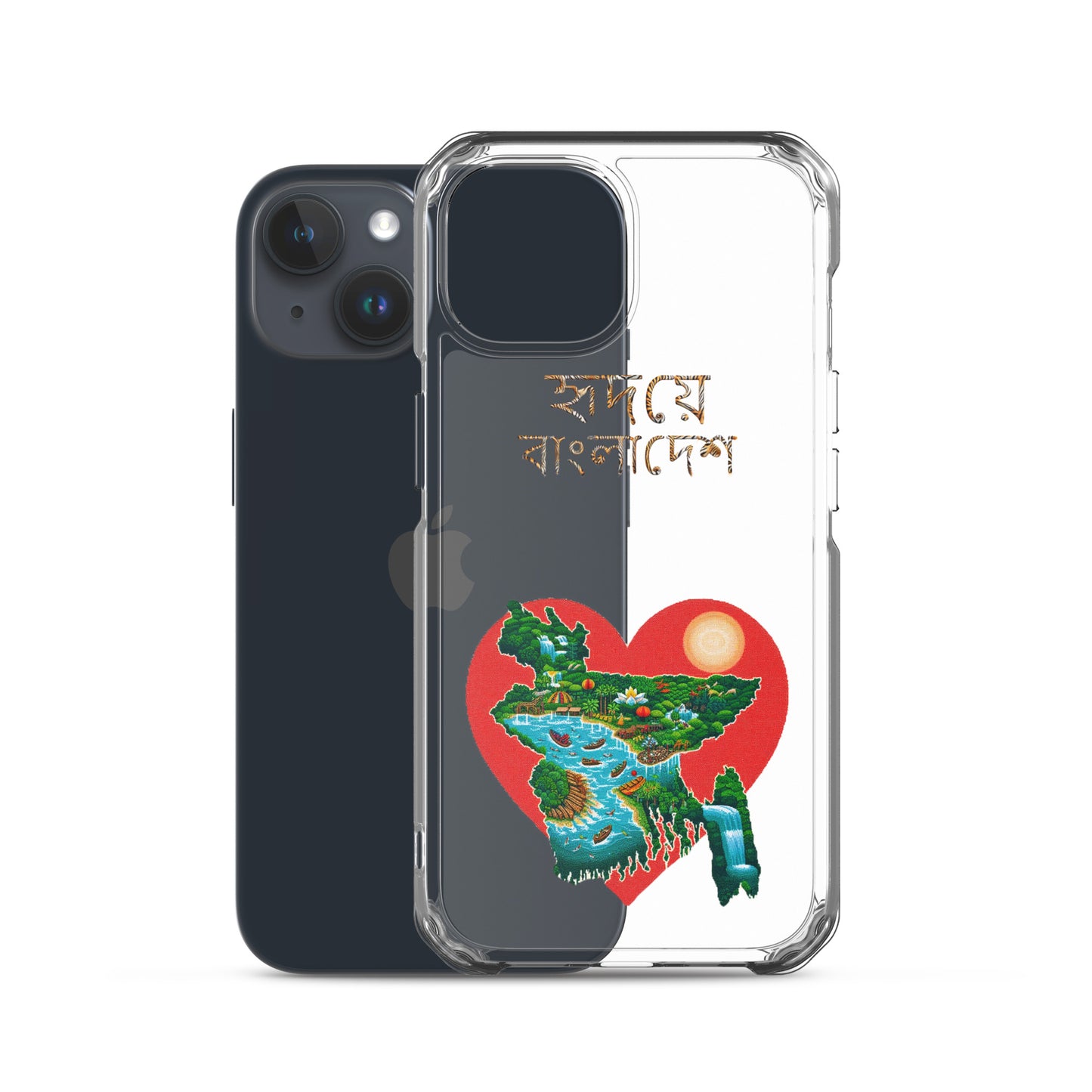 Clear Case for iPhone®: হৃদয়ে-বাংলাদেশ