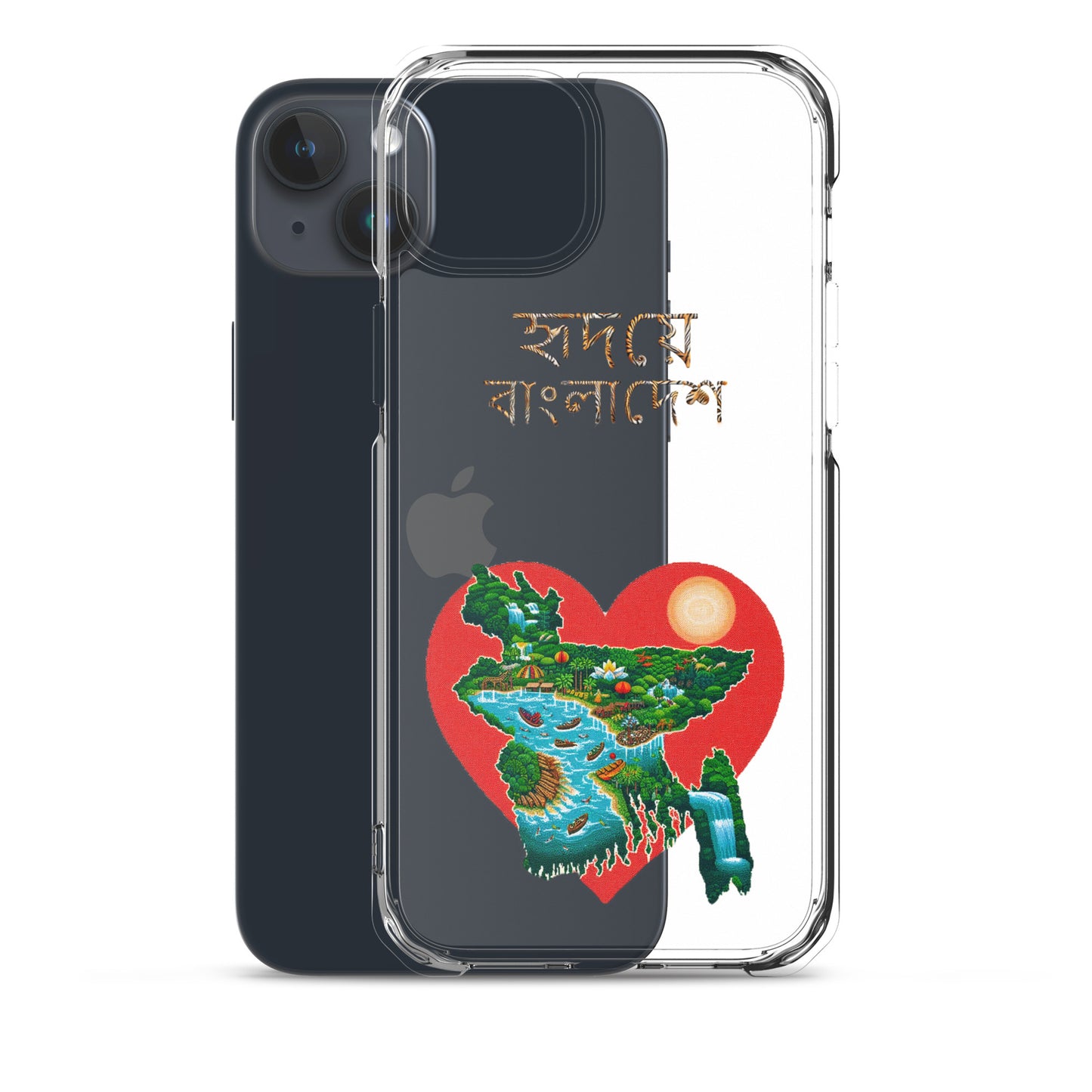 Clear Case for iPhone®: হৃদয়ে-বাংলাদেশ