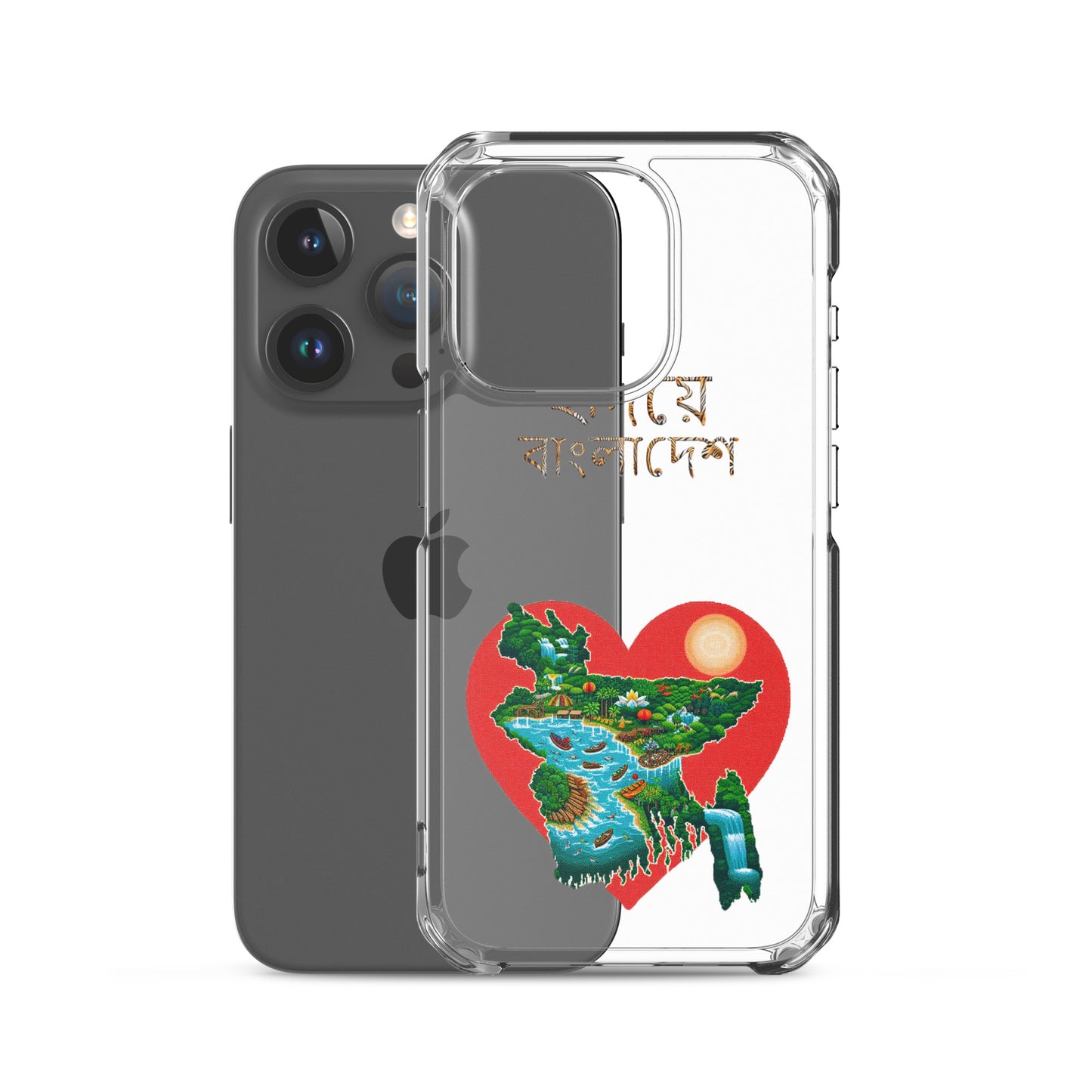 Clear Case for iPhone®: হৃদয়ে-বাংলাদেশ